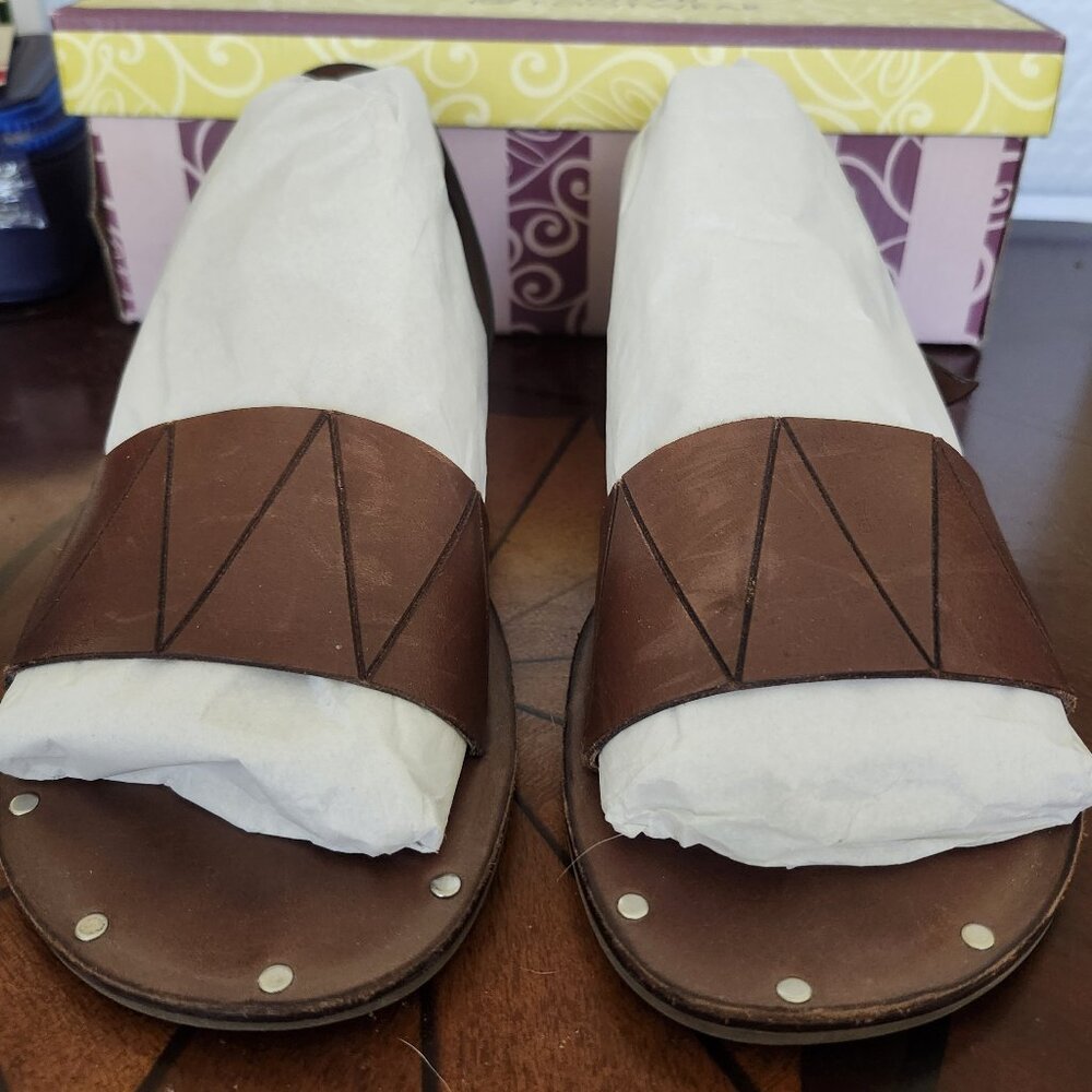 Brighton Asbury Carmel Vacchetta Sandal Preowned - 8.5M